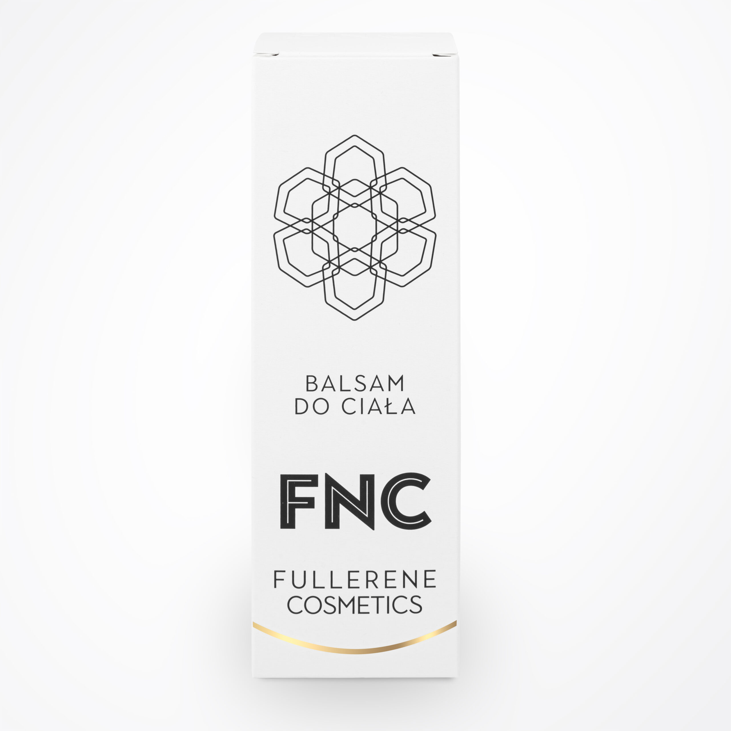 Pudełko balsamu do ciała Fullerene Cosmetics na białym tle