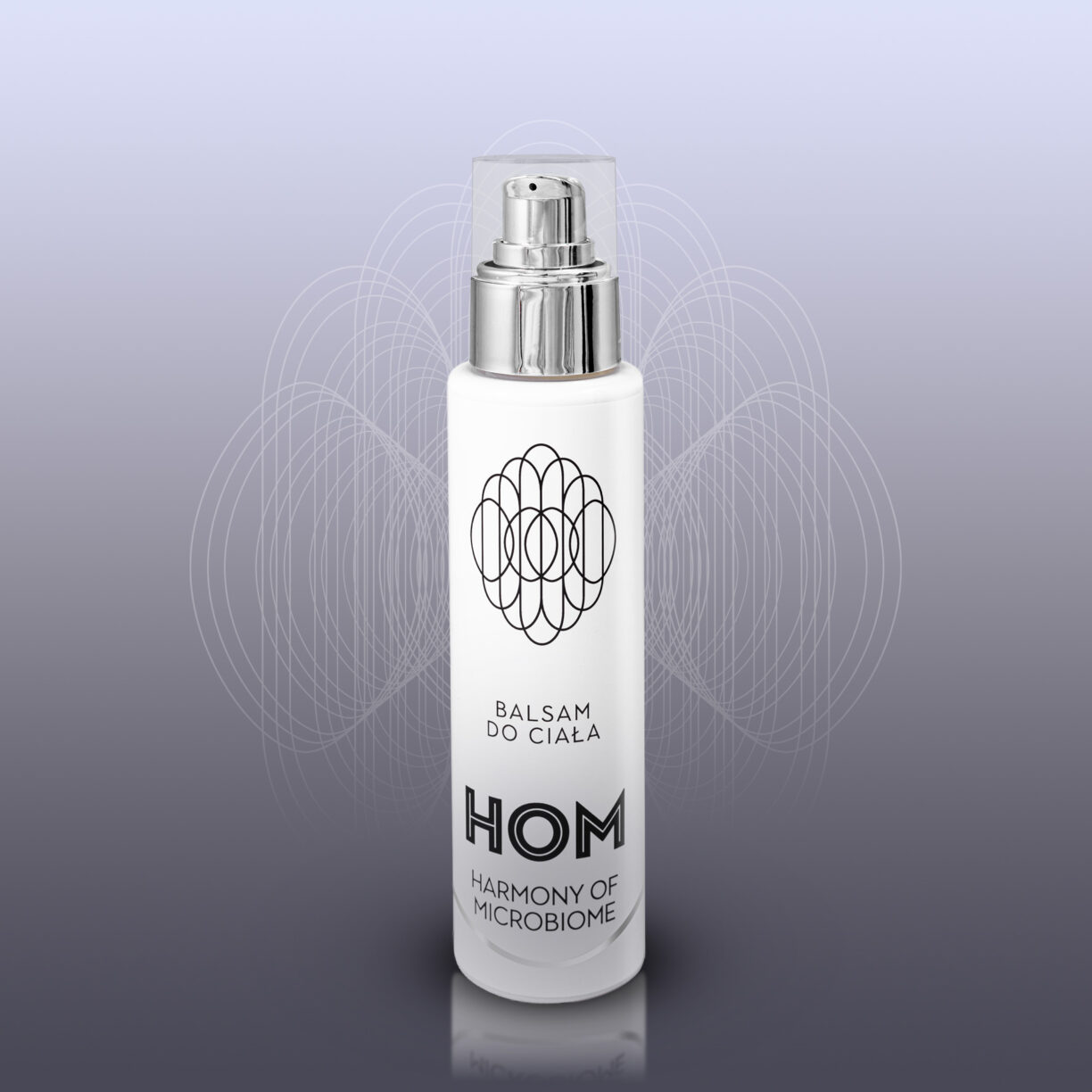 Balsam do ciała Harmony of Microbiome na szarym tle
