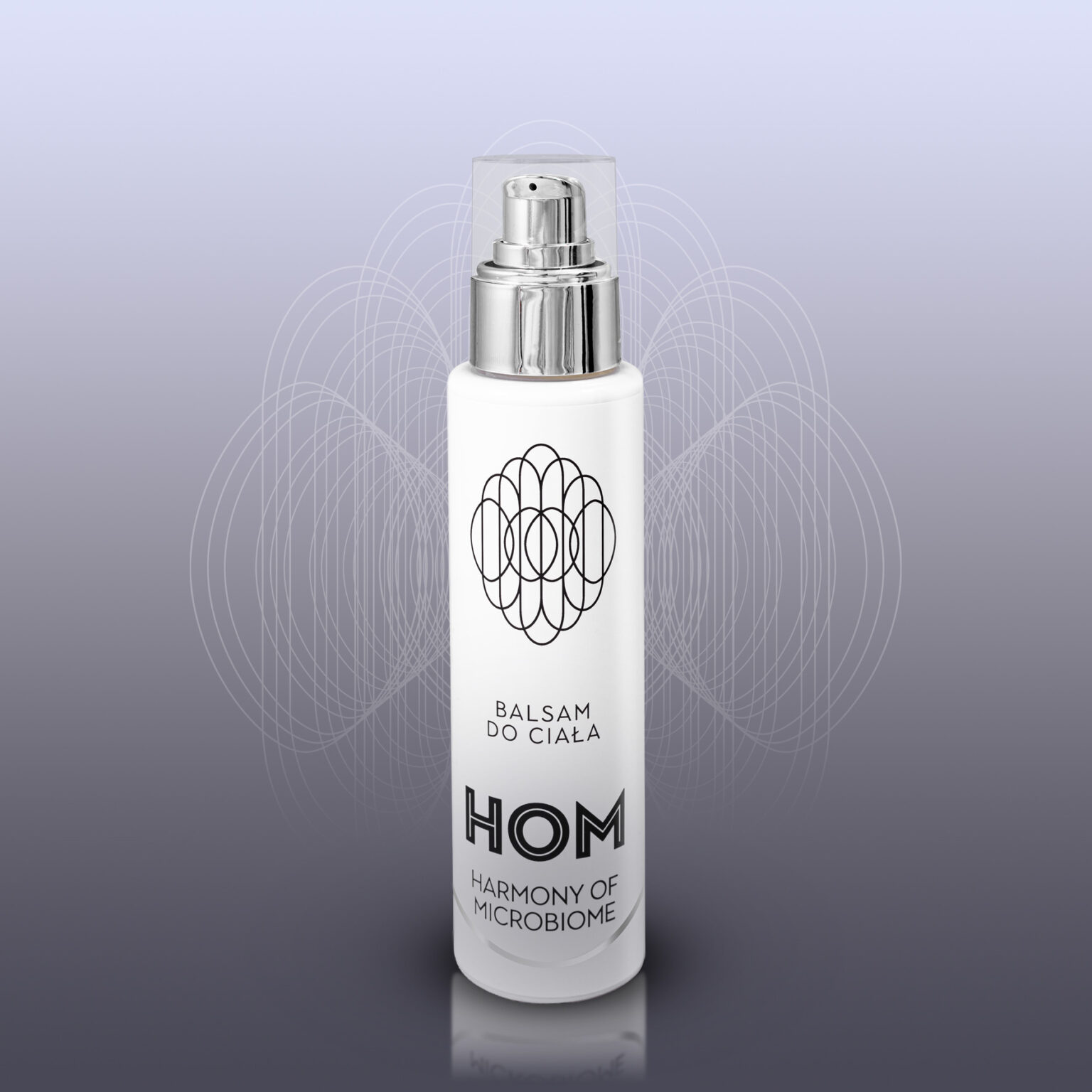 Balsam do ciała Harmony of Microbiome na szarym tle