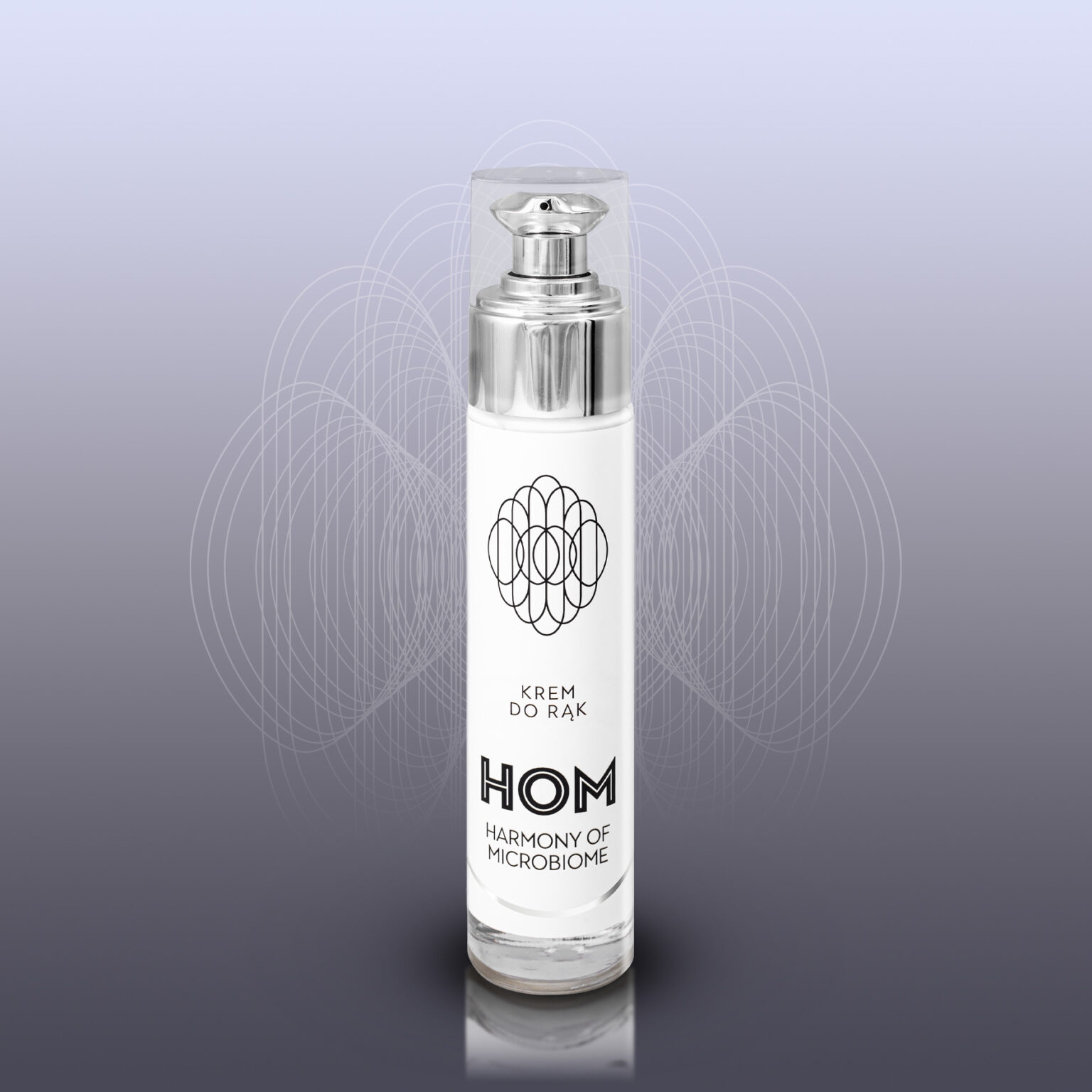 Krem do rąk Harmony of Microbiome na szarym tle
