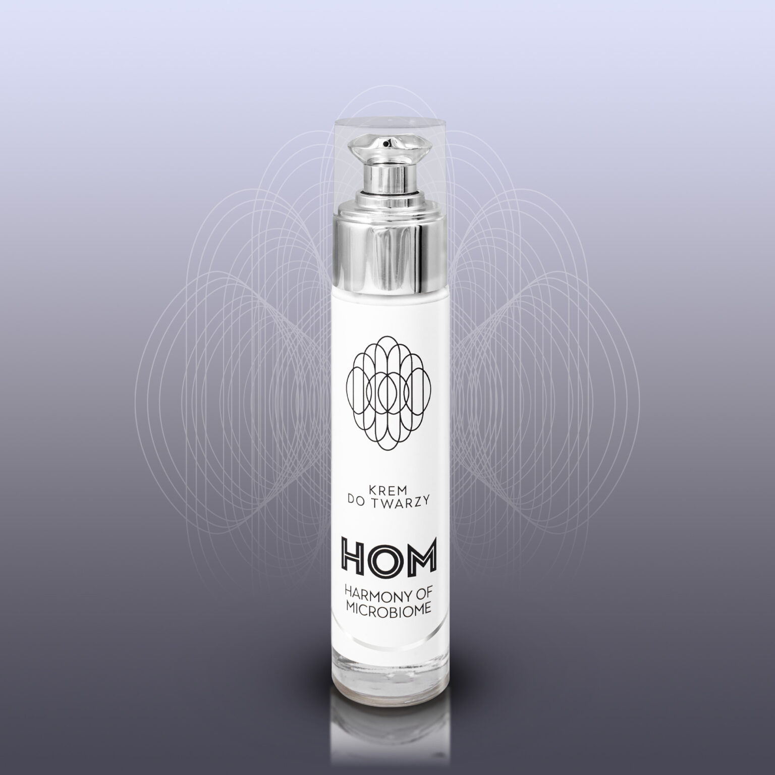 Krem do twarzy Harmony of Microbiome na szarym tle