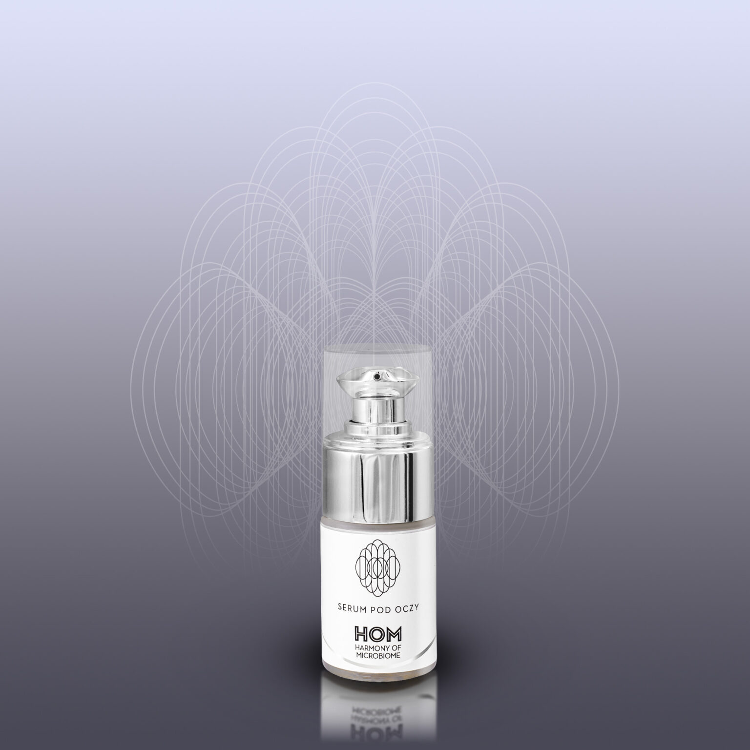 Serum pod oczy Harmony of Microbiome na szarym tle