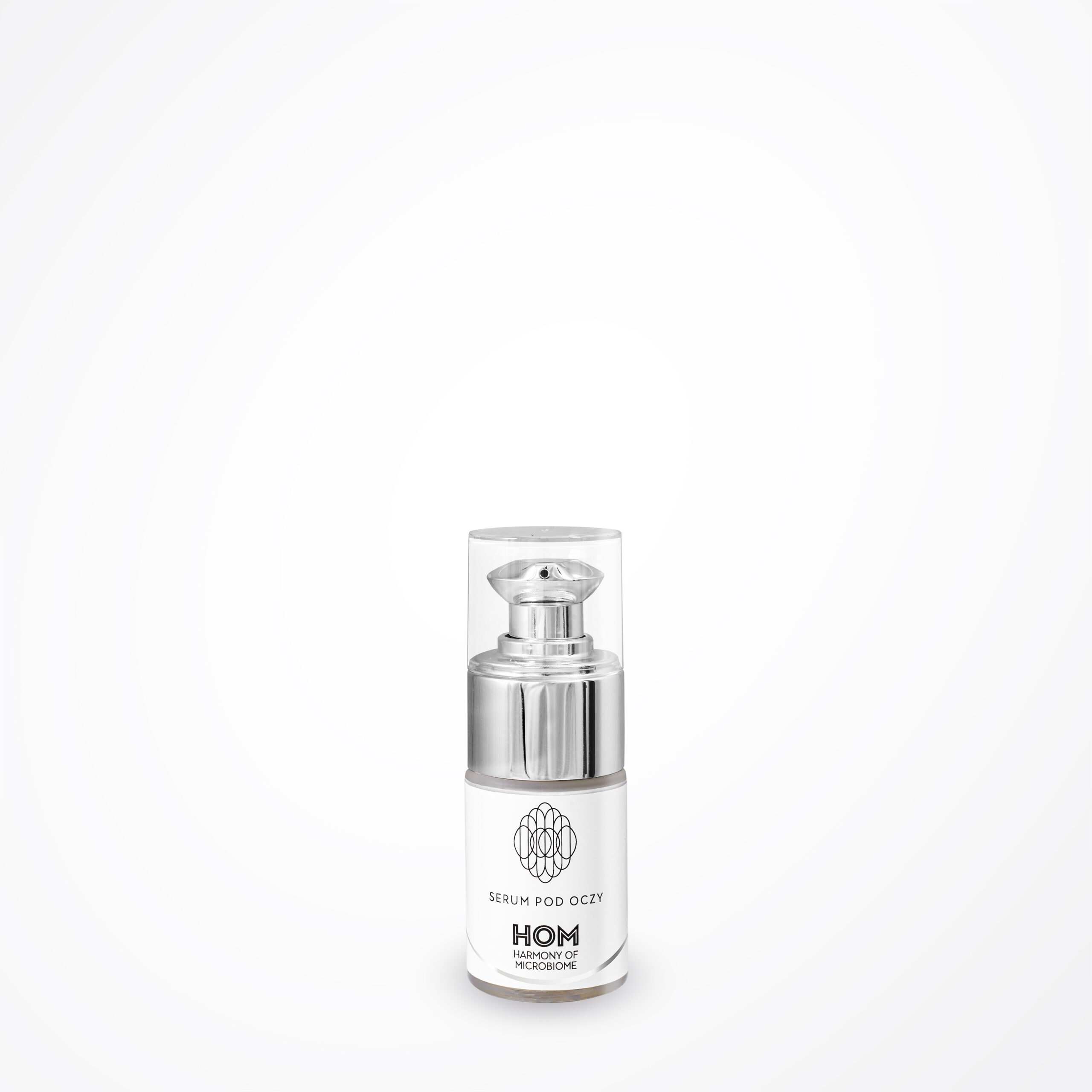 Butelka serum pod oczy Harmony of Microbiome na białym tle